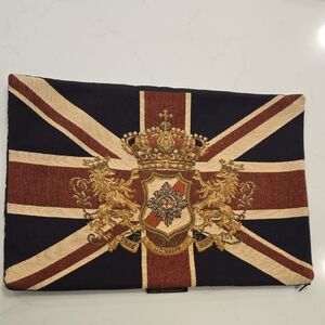 Union Jack Cushion with Crest Design Adorabella